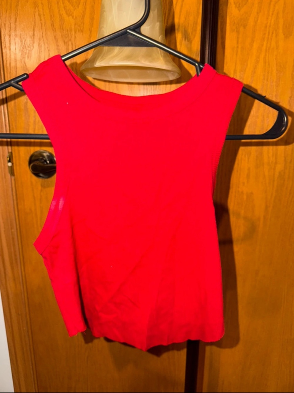 wild fable Bright Red Ribbed Tank Top